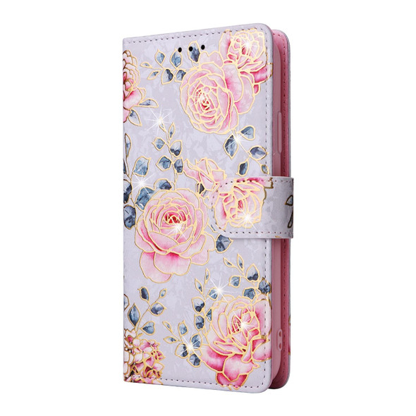 Bronzing Painting RFID Leatherette Case - iPhone 13 mini(Pastoral Rose)