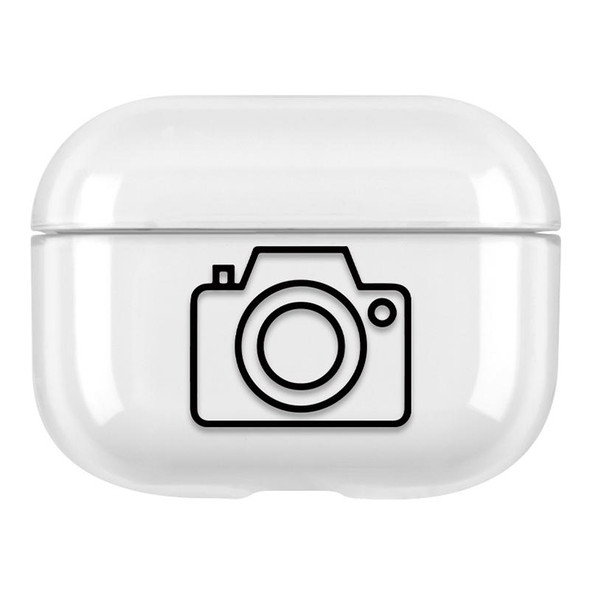 AirPods Pro Stick Figure Mapping Transparent Earphone Protective Case(Camera)