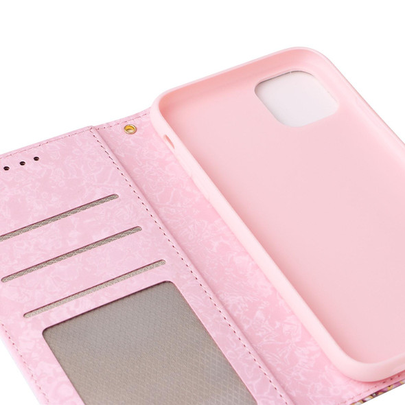 Bronzing Painting RFID Leatherette Case - iPhone 12 Pro Max(Pastoral Rose)