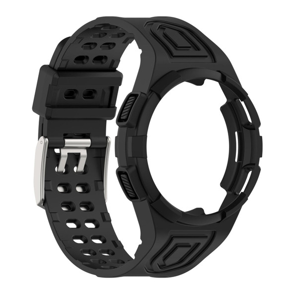 Samsung Galaxy Watch4 40mm Armor Integrated TPU Double-Pin Buckle Smart Watch Band(Black)