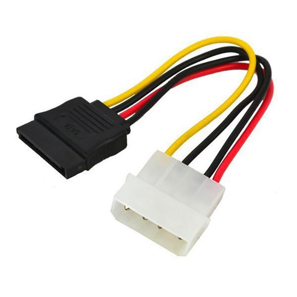 4 Pin IDE to Serial ATA SATA Power Adapter (15cm), Material: Cu