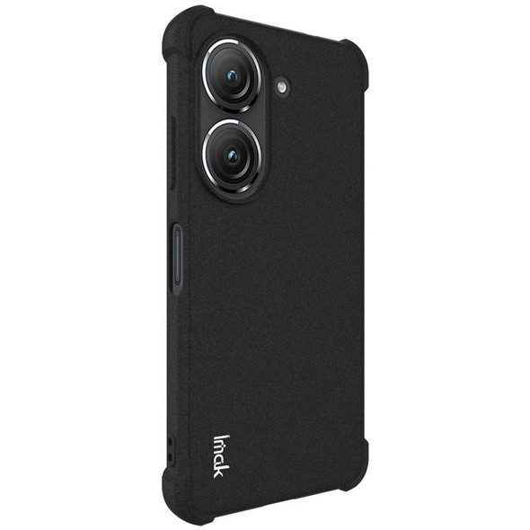 Asus Zenfone 9 5G IMAK All-inclusive Shockproof Airbag TPU Case with Screen Protector(Matte Black)