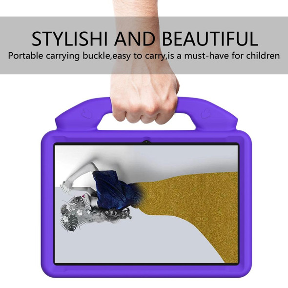 Huawei MediaPad T5 10.1 inch EVA Children Falling Proof Flat Protective Shell With Thumb Bracket(Purple)