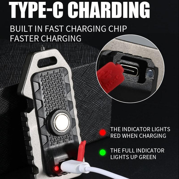 E-SMARTER W5136 Mini Keychain Strong Light Portable Flashlight(Tarnish)