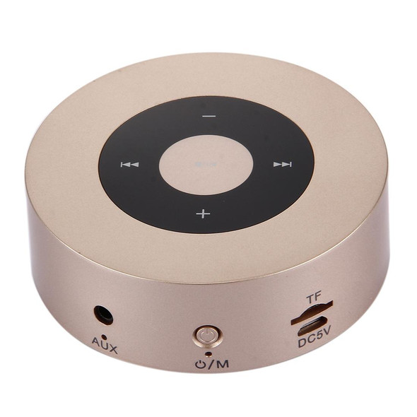 A8 Portable Stereo Bluetooth Speaker Built-in MIC, Support Hands-free Calls / TF Card / AUX IN(Gold)