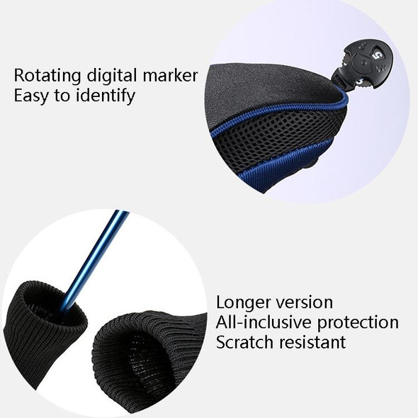 3 in 1 No.1 / No.3 / No.5 Clubs Protective Cover Golf Club Head Cover(Blue)