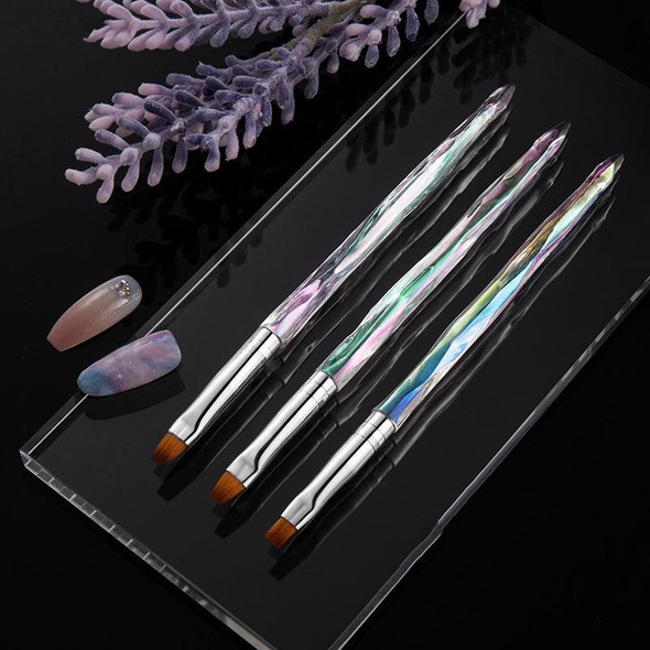 2 PCS Aurora Ice Transparent Nail Drawing Pen Light Therapy Paint Pen Flat Phototherapy Pen