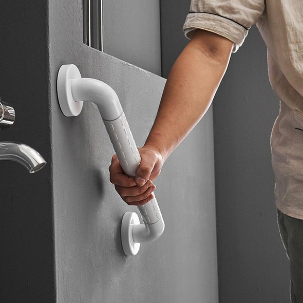 Kuaierte Bathroom Stainless Steel Safety Anti-Slip Disabled/Elderly Handrails, Size: 38cm (White)
