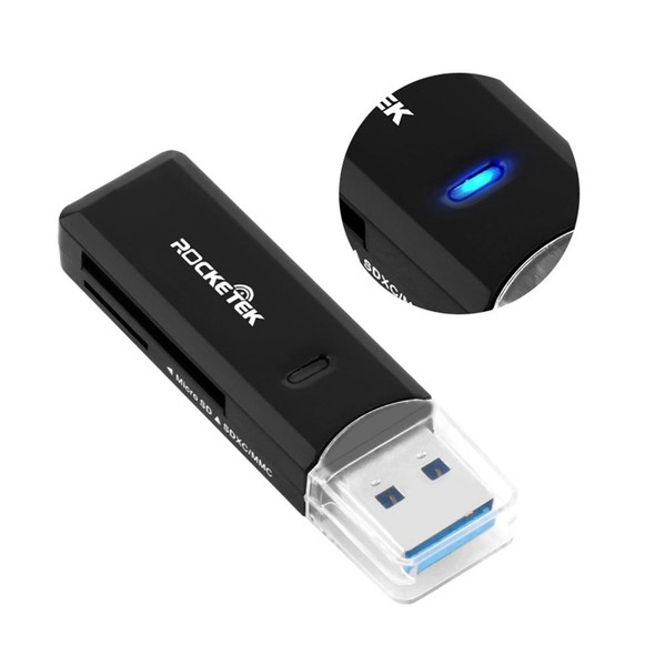 Rocketek CR11 High Speed USB3.0 2 in 1 SD / TF Card Reader (Black)