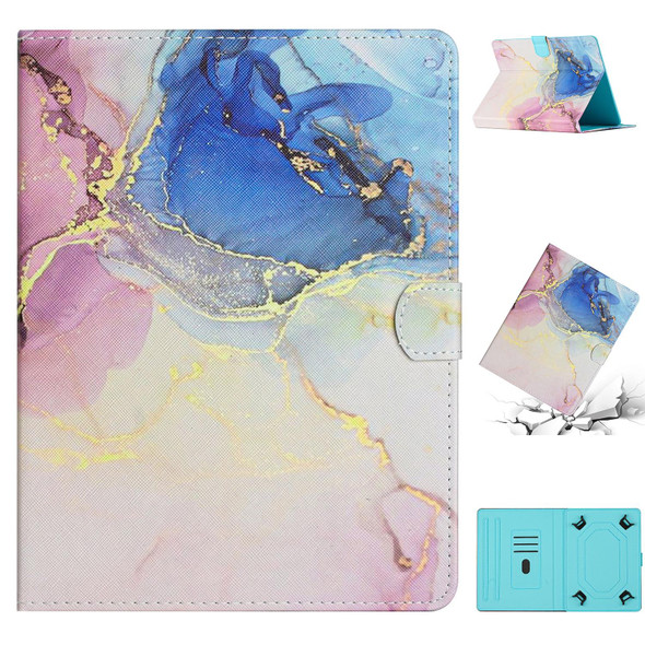 10 inch Tablet Marble Pattern Leatherette Tablet Case(Pink Blue)