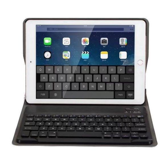 Detachable Bluetooth Keyboard + Horizontal Flip Leatherette Tablet Case with Holder for iPad Pro 9.7 inch, iPad Air, iPad Air 2, iPad 9.7 inch (2017), iPad 9.7 inch (2018) (Black)