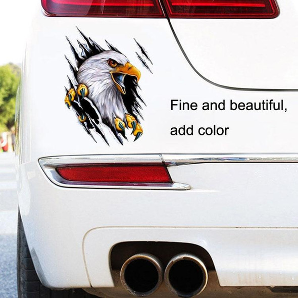 5PCS Tear Eagle 3D Car Sticker Scratch Covering Body Pull Flower Sticker, Style: Left (18x 24cm)