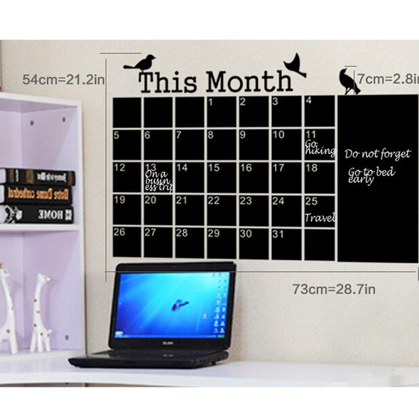 Calendar Chalkboard Wall Stickers PVC Removable Blackboard  Office Decoration Suppliess