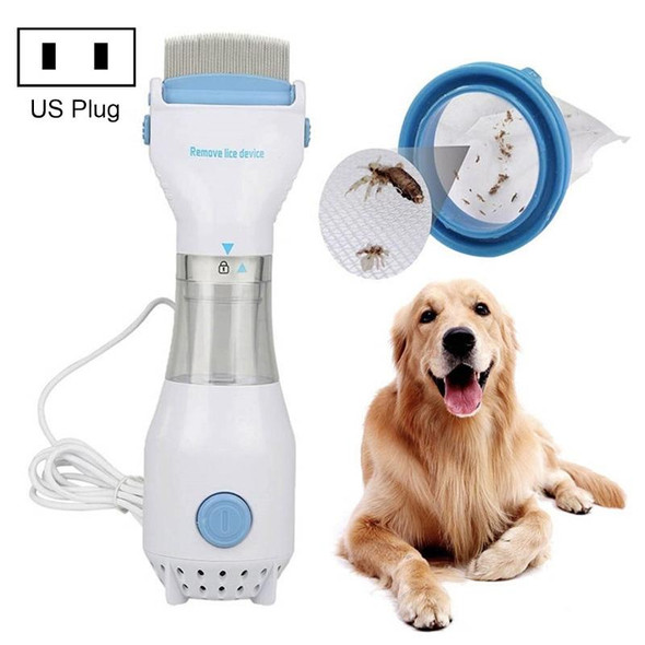 Electric Flea Comb Puppies Fleas Treatment Safe Pets Kill for Dogs Cats US Plug