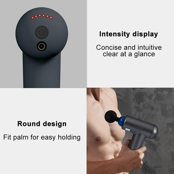 6 Gears Mini Fascia Gun Massage Gun Electric Fitness Massager, Specification: Key File, Without Bag (Red)
