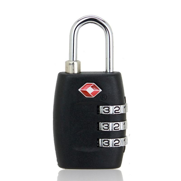 2 PCS Customs Luggage Lock Overseas Travel Luggage Zipper Lock Plastic TSA Code Lock(Black)