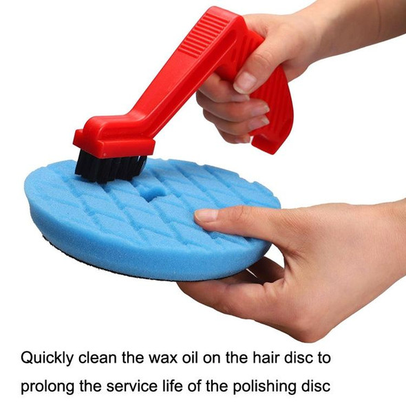 2Sets Car Cleaning And Polishing Sponge Disc Cleaning Brush Sponge Wax Marks Cleaning Brush(Red)