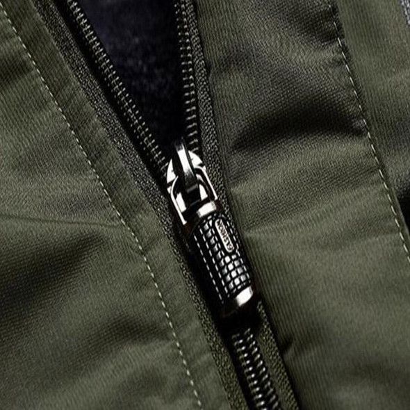 Winter Fleece Military Jackets Men Windproof Waterproof Outwear Parka Windbreaker Warm Coat, Size:XL(Army Green)