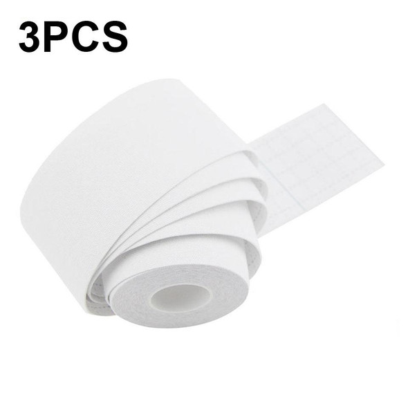 3 PCS Muscle Tape Physiotherapy Sports Tape Basketball Knee Bandage, Size: 3.8cm x 5m(White)