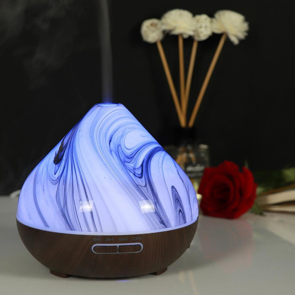 400ml Volcano Shape Humidifier Glass Aromatherapy Machine Automatic Alcohol Sprayer, Plug Specification:US Plug(Coffee)