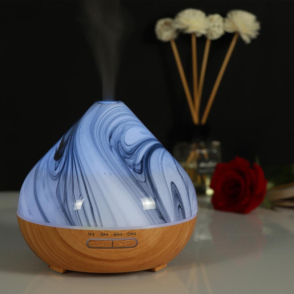 400ml Volcano Shape Humidifier Glass Aromatherapy Machine Automatic Alcohol Sprayer, Plug Specification:US Plug(Khaki)