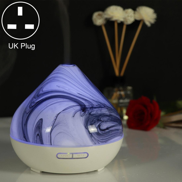 400ml Volcano Shape Humidifier Glass Aromatherapy Machine Automatic Alcohol Sprayer, Plug Specification:UK Plug(White)