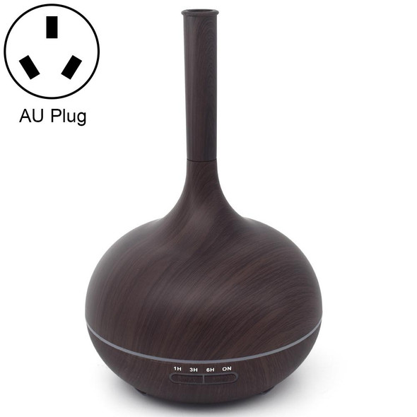 Creative Fragrance Machine Pointed Mouth Humidifier Automatic Alcohol Sprayer with Colorful LED Light, Plug Specification:AU Plug(Dark Brown)