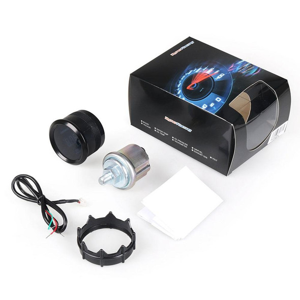 Car Modified 12V Universal 52mm Blue Light Digital Display Meter, Style:Oil Pressure Gauge