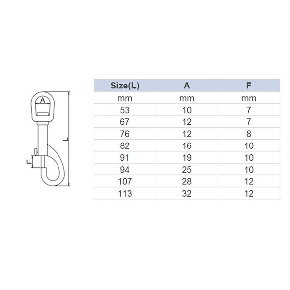 Stainless Steel Swivel Single Hook Pet Leash Hook, Specification: 70mm