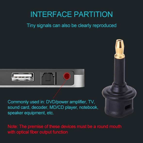 EMK Square Port to Round Port Conversion Head Optical Fiber Adapter Audio Adapter