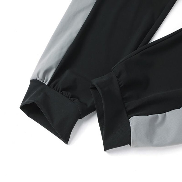 Casual Ice Silk Shorts and Trousers (Color:Black Boxer Trousers Size:XXXXXL)