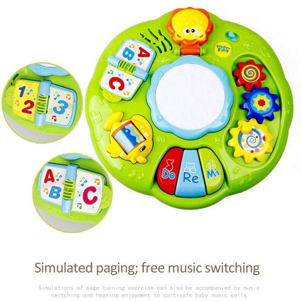 Multi-function Lighting Hand Drums Children Electric Music Toys(White)