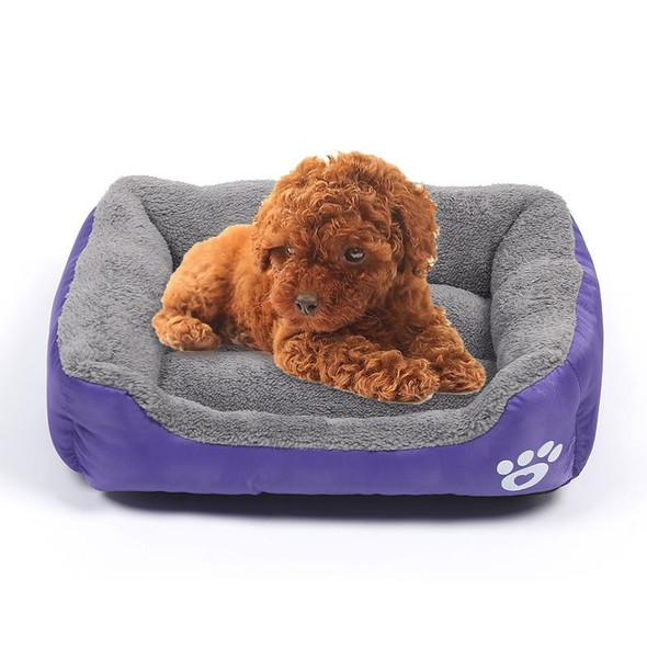 Candy Color Four Seasons Genuine Warm Pet Dog Kennel Mat Teddy Dog Mat, Size: S, 433210cm (Purple)