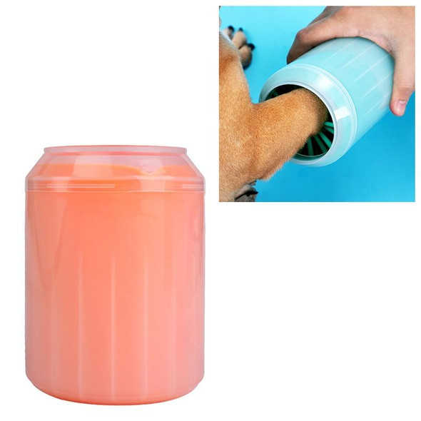 Pet Cat Dog Foot Clean Cup Cleaning Tool Silicone Washing Cup, Size: 15.5x9.5x9.5cm (Orange)
