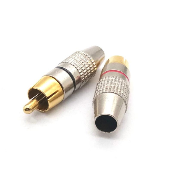 30 PCS / 15 Pairs 270RCA Lotus Head AV Plug Video Head Audio Head RCA Plug Lotus Plug(Color Random Delivery)