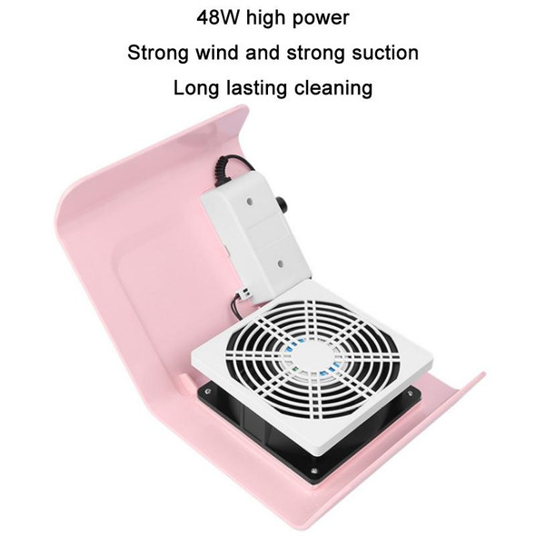 40W Nail Art Vacuum Cleaner Dust Collector, Specification: EU Plug (Pink)