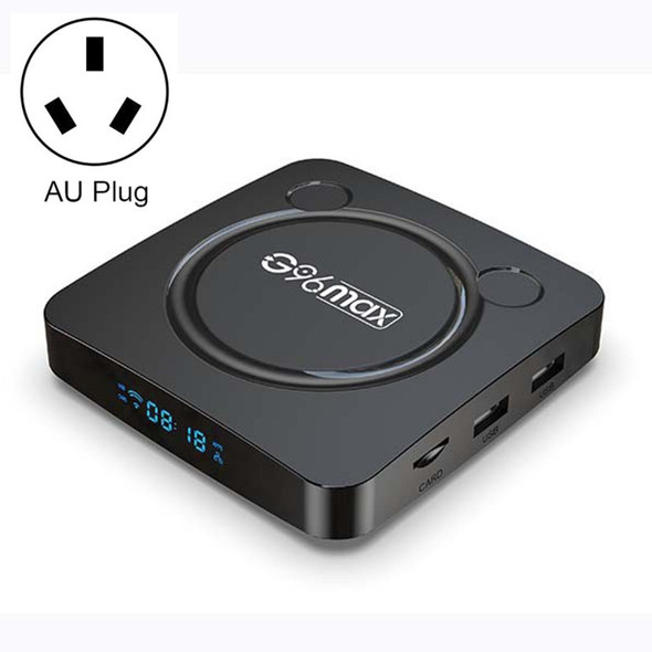 G96max Smart 4K HD Android 11.0 TV Box, Amlogic S905W2 Quad Core ARM Cortex A35, Support Dual Band WiFi, HDMI, RJ45, Capacity:4GB+32GB(AU Plug)