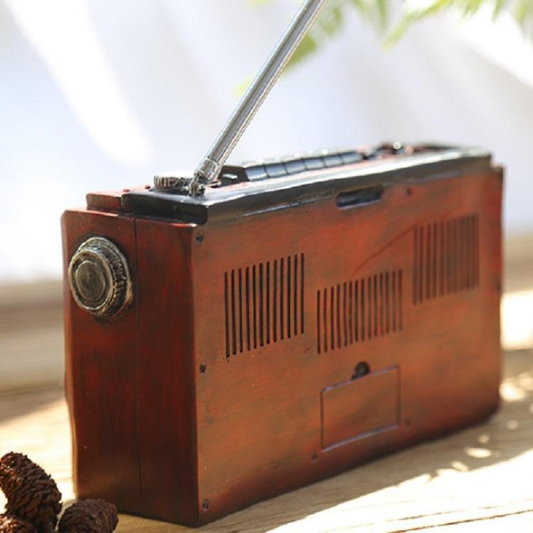Vintage Radio TV Set Home Decoration Retro Craft Decoration, Style:Radio Beige