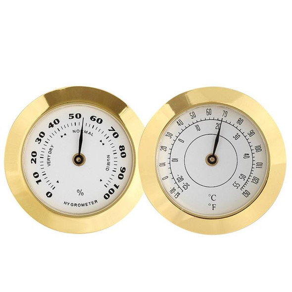 2 PCS 38mm High Precision Home / Guitar Violin Case / Cigar Thermometer, Style:Thermometer