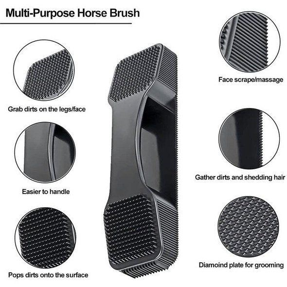 2PCS LAN-888 Beauty Massage Multifunctional Pet Brush Horse Brush