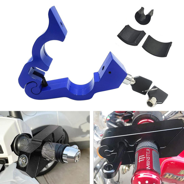 Motorcycle Aluminum Alloy Throttle Handle Lock (Blue)