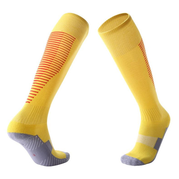 One Pair Adult Anti-skid Over Knee Thick Sweat-absorbent High Knee Socks(Yellow)