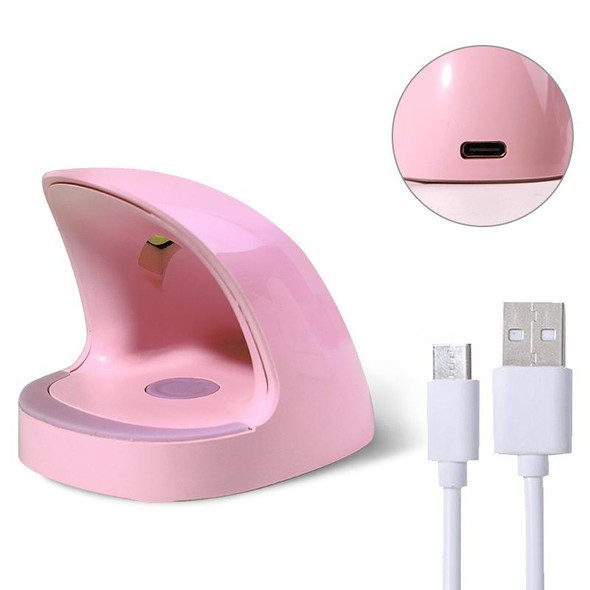 Mini Shark Phototherapy Lamp Portable Quick Dry Nail Lamp, Color: Pink With USB Cable