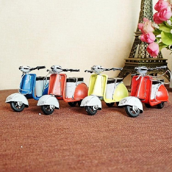 Mini Motorcycle Model Alloy Decoration Metal Crafts(Red)