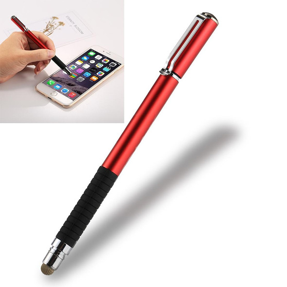 Universal 2 in 1 Multifunction Round Thin Tip Capacitive Touch Screen Stylus Pen, - iPhone, iPad, Samsung, and Other Capacitive Touch Screen Smartphones or Tablet PC(Red)