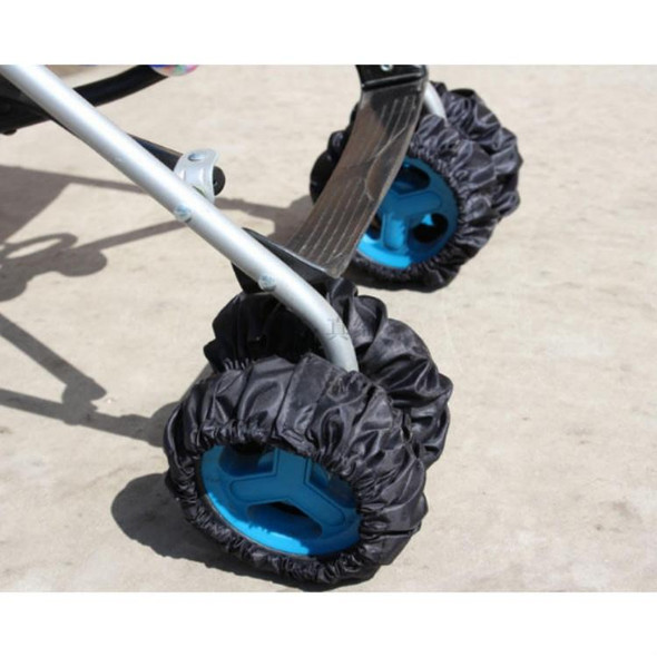 Household Dust-proof And Dirty-proof Wheel Cover Baby Wheel Cover, Size:L(Black)