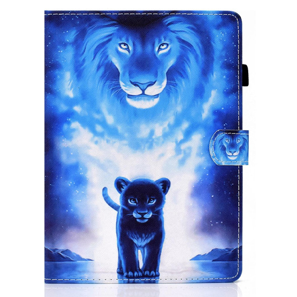 Colored Drawing Horizontal Flip Leatherette Tablet Case with Holder & Card Slots & Sleep / Wake-up Function - iPad Pro 11 inch (2020) / (2018) / iPad Air 4 10.9 inch (2020)(Lion)