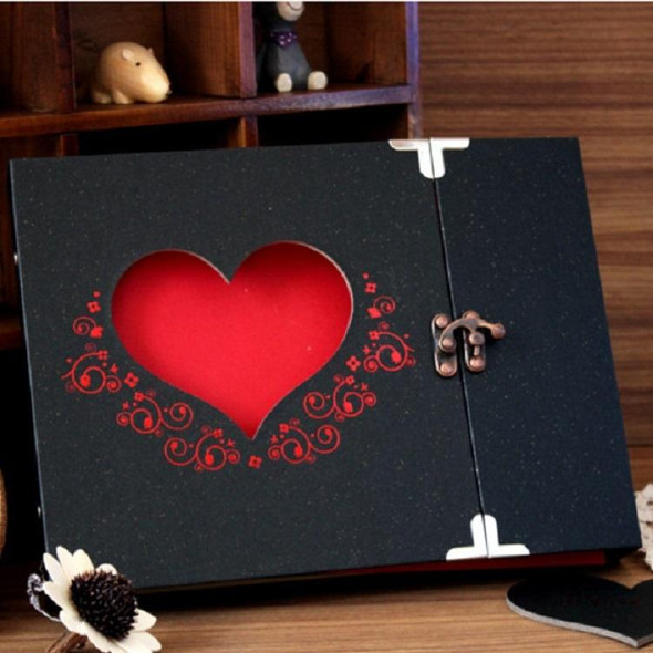 10 inch Hollow Ring Album Couple Models Creative Photo Album(Upgrade Gold Powder Love)