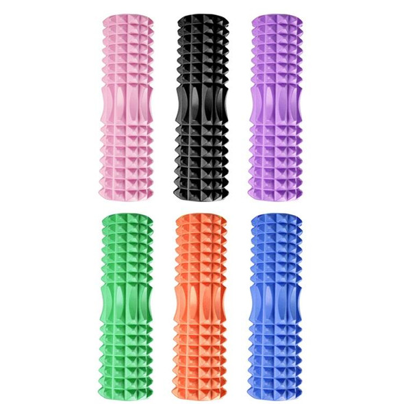 3 in 1 Eva Foam Roller Hollow Muscle Relaxation Roller Yoga Column Set, Length: 45cm (Purple Crescent)