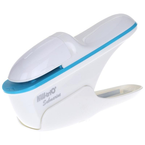 Hand-held Mini Safe Stapleless Staple Max 7 Sheets Paper Binding Machine(White)